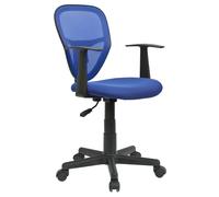 Chaise De Bureau Pour Enfant Studio Fauteuil Pivotant Et Ergonomique Avec Accoudoirs, Siège À Roulettes Hauteur Réglable, Mesh Bleu Bleu