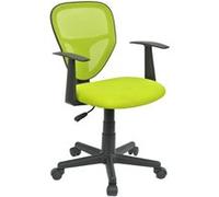 IDIMEX Chaise de Bureau pour Enfant Studio Fauteuil pivotant et Ergonomique avec accoudoirs, siège à roulettes avec Hauteur réglable, revêtement Mesh Vert