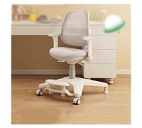 Chaise de bureau pour enfants Chaise d'étude for enfants, chaise de devoirs for étudiants avec repose-pieds et dossier, chaise d'écriture relevable à Posture correcte Chaise d'étude(Grigio)
