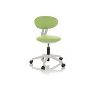 hjh OFFICE Chaise Enfant évolutive MINIMOVO Chaise pivotante réglable en Hauteur, Chaise de Bureau sans accoudoirs, Tissu Vert