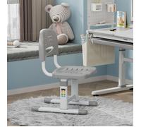 Chaise de bureau pour enfants Sauda réglable en hauteur gris clair / blanc