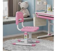 Chaise de bureau pour enfants Sauda réglable en hauteur rose / blanc
