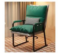 Chaise de bureau pour invités avec support lombaire et sièges épais pour bureau, école, église, réception d'invités, sans roulettes, chaise d'appoint (vert)
