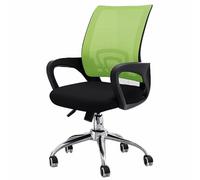 Chaise de Bureau pour Ordinateur, Chaise de Bureau, Support Lombaire Ergonomique réglable, accoudoirs, Tissu maillé Haute densité, pivotante à 360 degrés, Unisexe(Green,Upgraded)