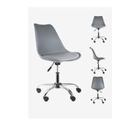 Chaise A Roulettes Kiruna Gris Home Deco Factory