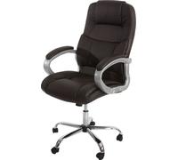 Chaise de bureau professionnelle Boston XXL fauteuil de direction version US, charge max. 150kg, similicuir ~ brun