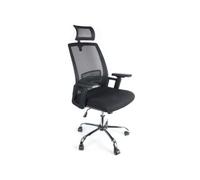 Chaise de bureau - Q-CONNECT - Modèle direction - Repose-tête ajustable - Supporte jusqu'à 130kg - Noir