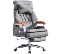 Chaise de bureau réglable en hauteur avec appuie-tête et repose-pieds, chaise de gestion inclinable pouvant supporter jusqu'à 200 kg, design confortable pour une utilisation toute la journée