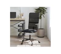 vidaXL Chaise de bureau noir tissu en maille et similicuir Multicolore