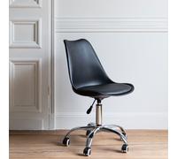 Chaise De Bureau Réglable En Hauteur Noire Anne Noir