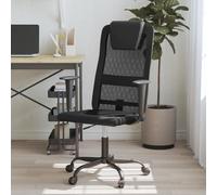 vidaXL Chaise de bureau noir tissu en maille et similicuir Multicolore