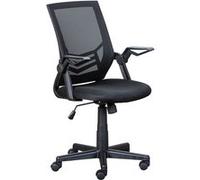 Inter Link – Chaise de bureau Jilli – Fauteuil pivotant – Noir – Idéal pour le bureau à domicile