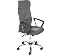 Chaise de bureau réglable simili cuir gris Turin