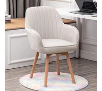 Chaise de bureau sans roulettes, chaises de salle à manger pivotantes en bois, chaise rembourrée confortable, jolie chaise de bureau moderne, fauteuils en velours du milieu du siècle pour bureau (41 x