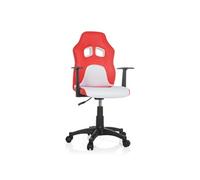Chaise de bureau / Siège pivotant enfant TEEN GAME AL rouge/blanc