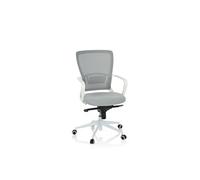 hjh OFFICE Chaise de Bureau ESTRIA Fauteuil de Bureau, pivotant, réglable en Hauteur, Maille Respirante, Gris 760016
