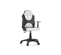 HJH Office Chaise de bureau 670830 Kid Game AL – enfants, cuir synthétique, réglable, Noir/Blanc
