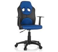 HJH Office Chaise de bureau 670800 Kid Game pour enfants – Pivotante Noir/Bleu