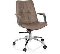 Chaise de bureau / Siège pivotant SARANTO II Similicuir Marron clair