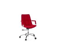 Chaise de bureau / siege pivotant SARANTO tissu rouge
