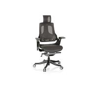 SPEKTRE BLACK | tissu maille - Siège de bureau de qualité professionnelle Gris / Noir