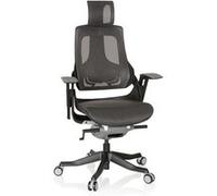 SPEKTRE BLACK | tissu maille - Siège de bureau de qualité professionnelle Gris / Noir