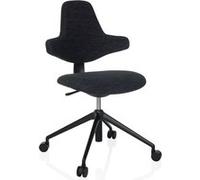 hjh OFFICE Chaise de Bureau Design, Ergonomique PALIANO Chaise de Travail avec Dossier croisé Flexible et réglage de la Hauteur d'assise, Noir