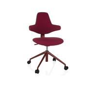 hjh OFFICE Chaise de bureau PALIANO – Dossier croisé flexible, réglage hauteur d'assise, Rouge