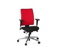 Chaise de bureau / siège tournant PRO-TEC 350 tissu noir / rouge
