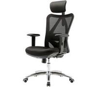 Chaise de bureau SIHOO charge maximale 150kg sans repose-pieds noir