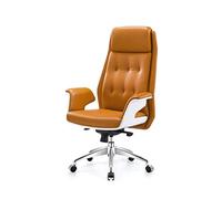 Chaise de bureau simple, chaise d'ordinateur de conférence en cuir, chaise de bureau ergonomique, chaise relevable et inclinable pour la maison