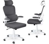 Sofotel Chaise de bureau ergonomique en maille avec appui-tête, soutien lombaire et accoudoirs réglables, fonction bascule, chaise pivotante, graphite