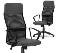 Chaise de bureau Sofotel Sydney en micro-maille, gris foncé
