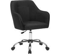 Chaise de bureau SONGMICS, Chaise de bureau confortable, Chaise d'ordinateur réglable en hauteur, capacité de charge 120 kg, Structure en acier, Faux lin, Respirant,