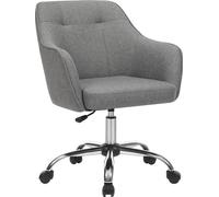 Chaise de bureau SONGMICS, Chaise de bureau confortable, Chaise d'ordinateur réglable en hauteur, Charge maximale 120 kg, Structure en acier, Similicuir, Respirant, Home Office,