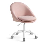 Chaise De Bureau, Fauteuil Pivotant, Siège Confort, Rembourrage En Mousse, Réglable En Hauteur, Rose Rose