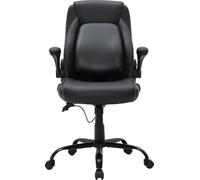 Chaise de bureau SucceBuy Executive avec soutien lombaire réglable, chaise ergonomique à haut dossier en cuir PU pour soulager les douleurs dorsales, avec accoudoirs rembourrés et relevables pour le c