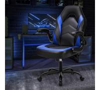 Chaise de bureau Sweetcrispy, ergonomique, chaise de bureau, chaise pivotante, chaise gaming, chaise e-sport, cuir PU, charge maximale 123 kg