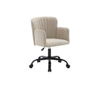 Chaise de bureau - Tissu - Beige - Hauteur réglable - TOARA