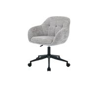 Chaise de bureau - Tissu texturé - Gris - Hauteur réglable - LASSANDRA de Pascal Morabito