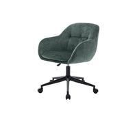 Chaise de bureau - Tissu texturé - Vert sapin - Hauteur réglable - LASSANDRA de Pascal Morabito