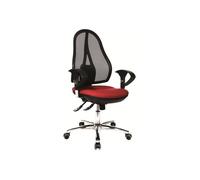 Chaise de bureau TOPSTAR OPEN POINT SY Deluxe avec accoudoirs pivotants en polypropylène rouge