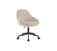 Vente-unique - Chaise de Bureau - Velours - Beige - Hauteur réglable - NAODY