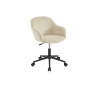 Vente-unique - Chaise de Bureau - Velours côtelé - Créme - MARENZIA