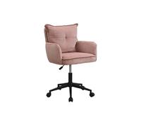 PASCAL MORABITO - Chaise de Bureau - Velours côtelé - Rose et Noir - Hauteur réglable - BATARU de