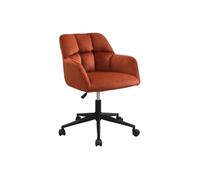 PASCAL MORABITO - Chaise de Bureau - Velours - Terracotta et Noir - Hauteur réglable - PEGA de