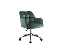 Chaise de bureau - Velours - Vert - Hauteur réglable - PEGA de
