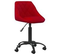 Chaise de bureau en plastique non pliable H. 67.5 cm interieur rouge