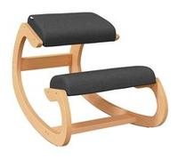 Chaise de bureau vidaxl H. 55 cm non pliable en bois interieur noir noir G