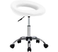 Chaise de bureau interieur non pliable en plastique H. 55 cm blanc